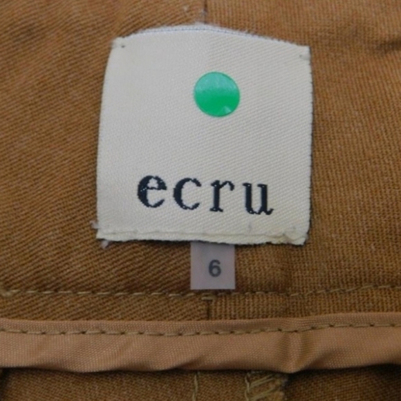 ECRU Tan/White Skinny Beck Pants Sz 6 - Picture 8 of 8